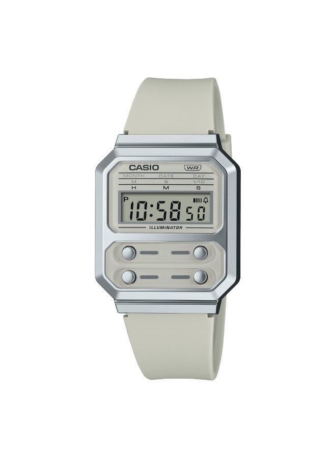 Casio Unisex Watch Vintage Digital Clear Dial Resin Band A100WEF-8ADF - Image 3