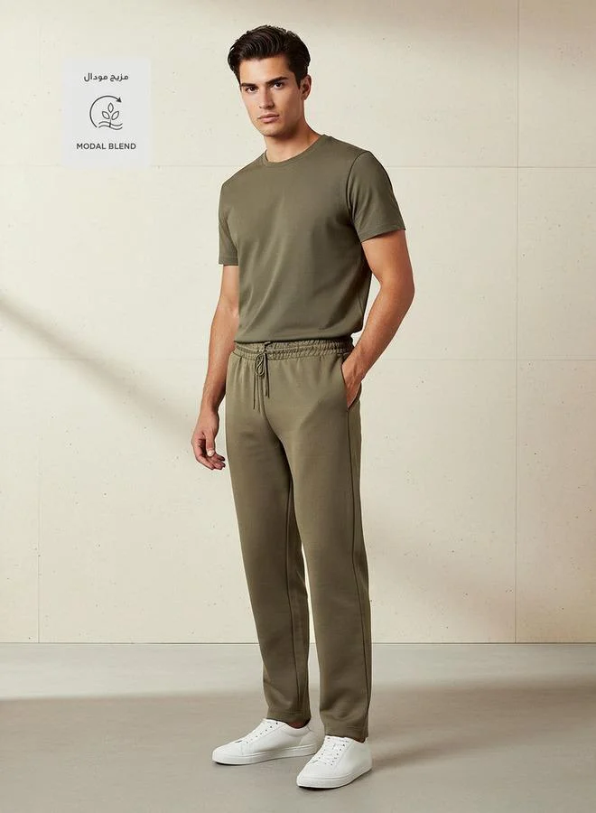 Kappa Green Kappa Men Regular Fit Joggers with 2 Way Stretch for Men | Best Price UAE
