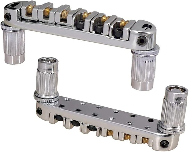 JD.Moon Roller Saddle Bridge ABR-1 Tune-o-matic Bridge Tailpiece Bridge For Les Paul Guitar (Chrome) - Image 4