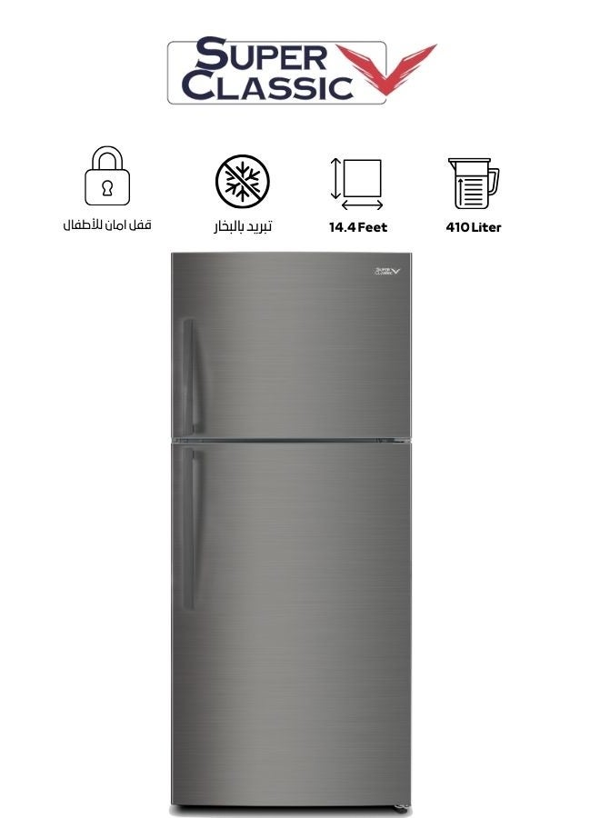 Super Classic Refrigerator, 410 Liters, 14.40 Feet, Silver - SPCRF-479N - Image 1