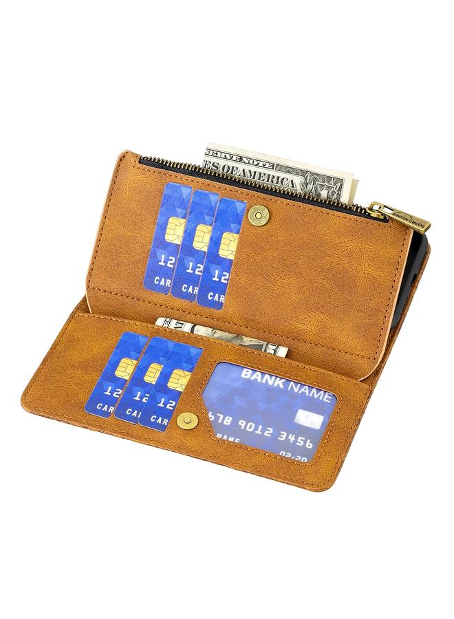 Zaboon Case For iPhone 12 Pro Flying Butterfly Embossing Pattern Zipper Horizontal Flip Leather Case with Holder & Card Slots & Wallet - Image 5