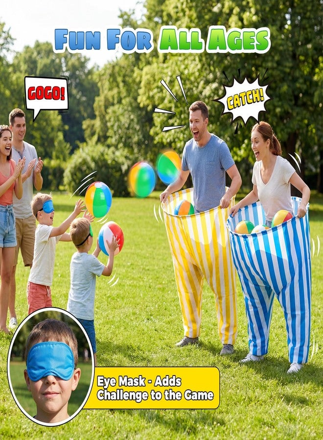 CWLAKON 133 PCS Granny Pants Outdoor Game 2 Pack with 16 Balls, Granny Pants Yard Game Easter Games Set, Giant Pants Ball Catch Game for Kids Adults Backyard Field Day Carnival Birthday Party Family Reunion - Image 3