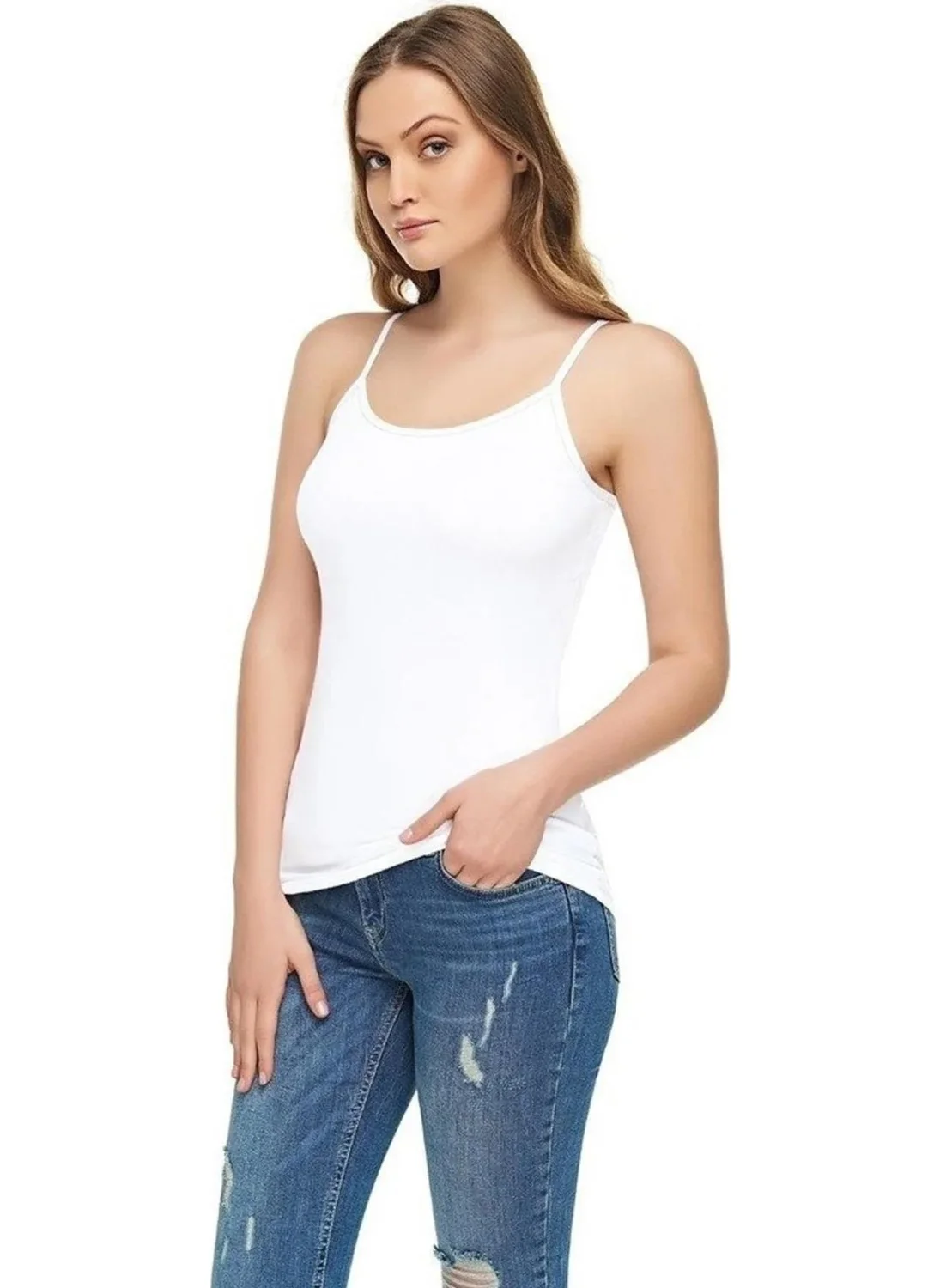 توتكو ايليت Passion Elite Women's Modal Lycra Strappy Undershirt 2001- 12 Pieces