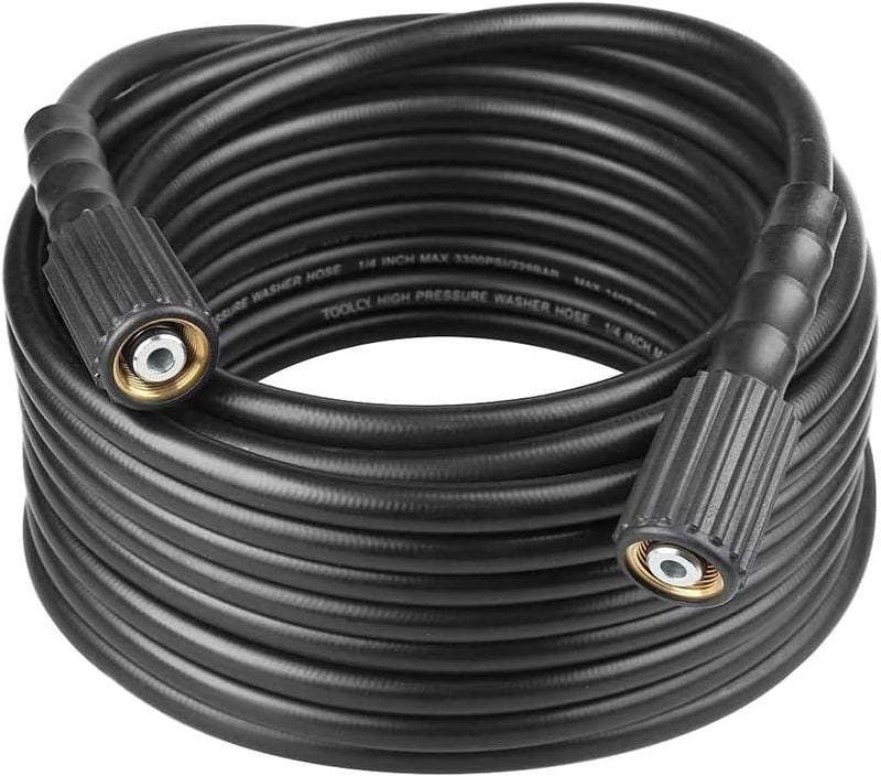 TOOLCY Pressure Washer Hose, 3400 PSI, 25 ft 1/4" Kink Resistant Power Washer Hose M22 Replacement for Ryobi, Troy Bilt, Greenworks, Craftsman High PressureWashers - Image 1