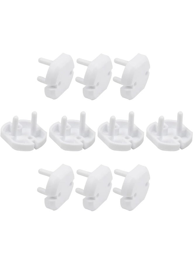 Fielect 20Pcs Outlet Plugs Covers EU Outlet Covers Childproof Plug Protectors Electric Socket Cover Electrical Protector 2-Hole White 20Pcs - Image 1