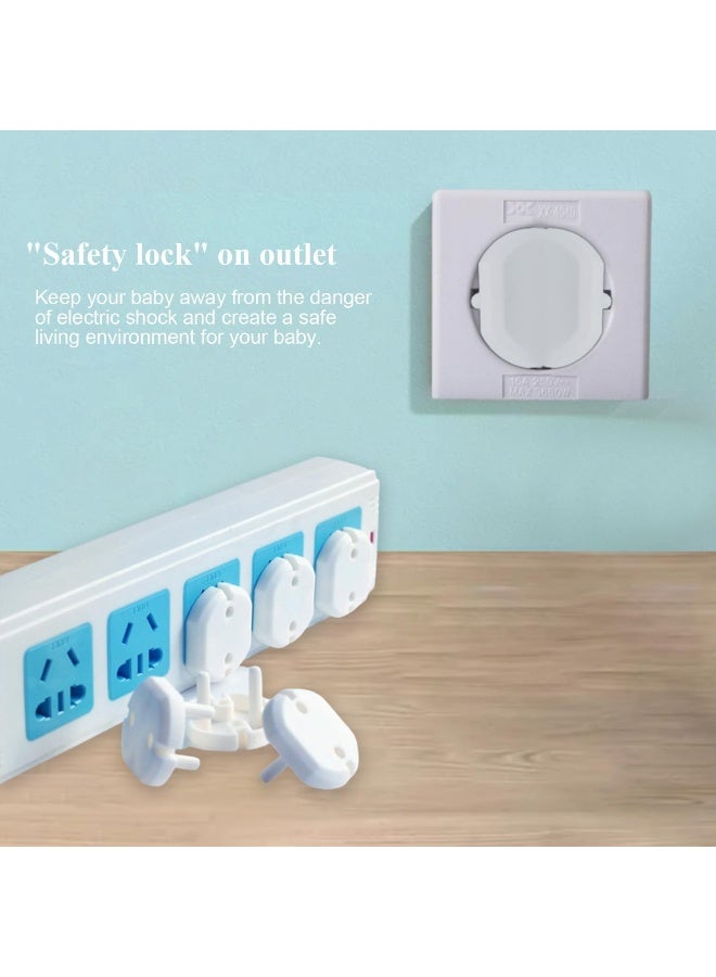 Fielect 20Pcs Outlet Plugs Covers EU Outlet Covers Childproof Plug Protectors Electric Socket Cover Electrical Protector 2-Hole White 20Pcs - Image 4
