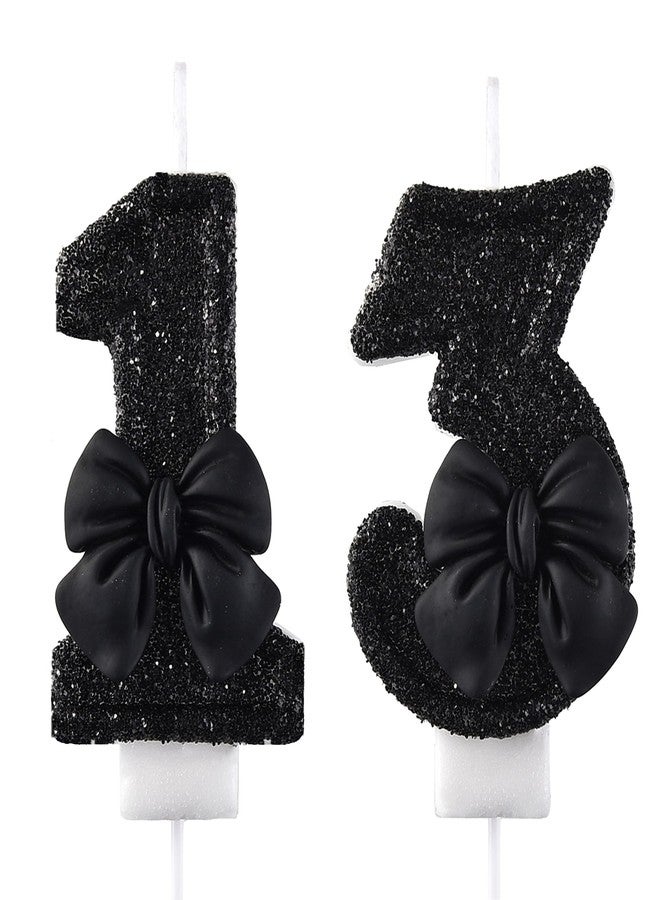 AOOLADA 13 & 31 Birthday Candle, 13th & 31st Cake Candles, Number 13 & 31 Birthday Candles for Cake Topper Decoration, Black - Image 1