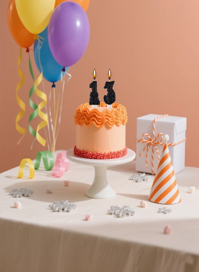 AOOLADA 13 & 31 Birthday Candle, 13th & 31st Cake Candles, Number 13 & 31 Birthday Candles for Cake Topper Decoration, Black - Image 2