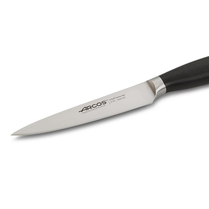 ARCOS Series Clara Stainless Steel Forged NITRUM 4 Office Knife Polypropylene Handle Black - Image 3