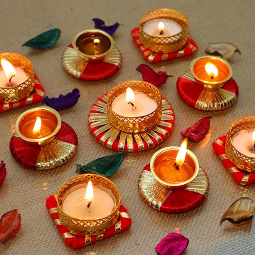 Jaipur Ace Classic Tea Light Holders for Diwali Décor Set of 9 | Decorative Candle Holders for Home, Weddings & Festivals | Timeless Beauty with Traditional Design - Image 5