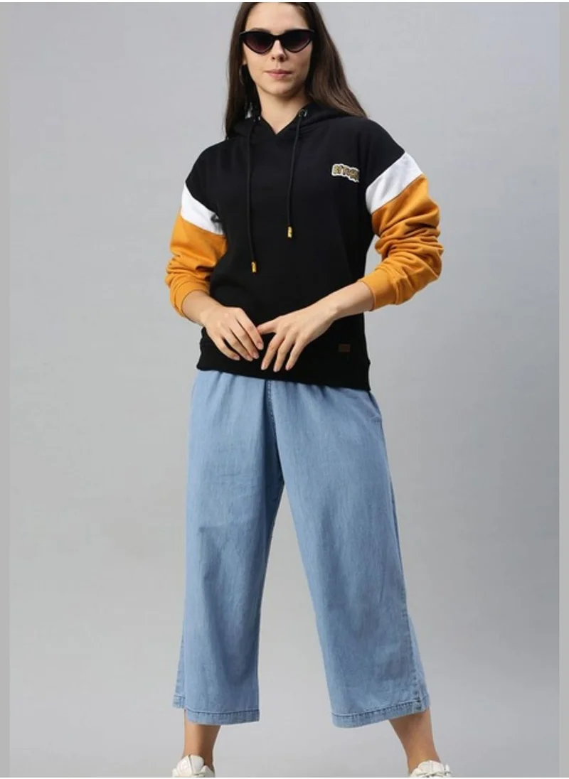 Campus Sutra Color block Hoodie