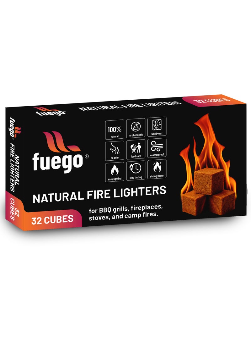 Fuego Natural Fire Lighter Cubes (32 Units) - Image 1