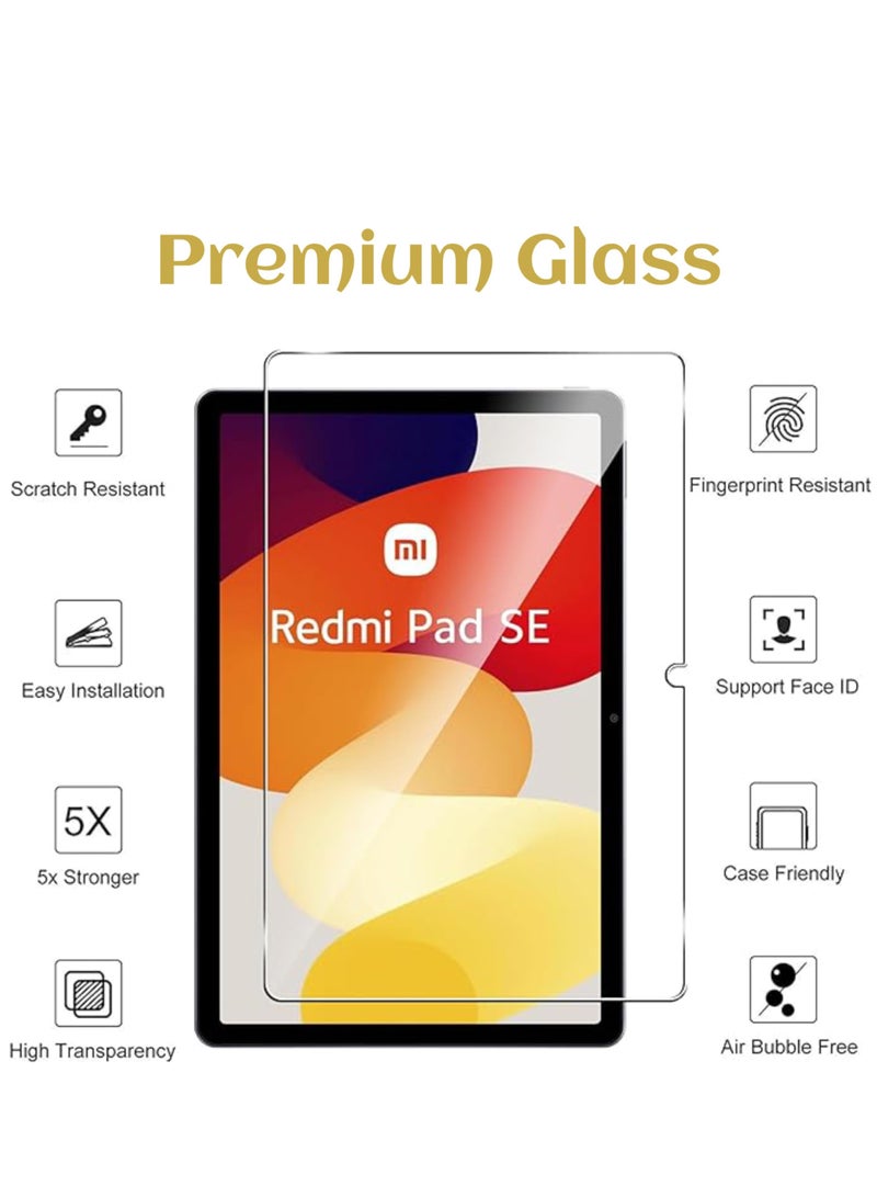 1 Pack Screen Protector Compatible with Xiaomi Redmi Pad SE 11inch 2023 9H Hardness Tempered Glass Film Ultra Resistant Anti-Fingerprints HD-Clear Tablet Film - Image 3
