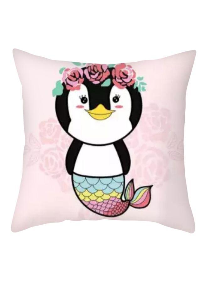 Cute Animal Printed Cushion Cover Pink/Black/Green 45x45cm
