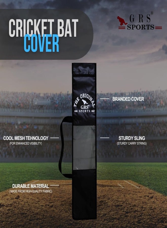 Grès GRS Bat Cover Full Size - Premium Tetron Material (Black, Pack of 1) | Heavy-Duty Polyester with Strong Shoulder Strap | Fits Wooden & Plastic Bats | Protective Carry Case - Image 5