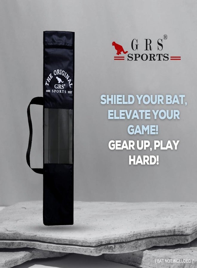 Grès GRS Bat Cover Full Size - Premium Tetron Material (Black, Pack of 1) | Heavy-Duty Polyester with Strong Shoulder Strap | Fits Wooden & Plastic Bats | Protective Carry Case - Image 4