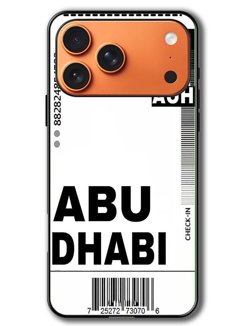 Theodor Case Compatible with Apple iPhone 17 Pro Max 6.9 Inch Protection Shockproof Bumper Cover AUH boarding pass - Image 1