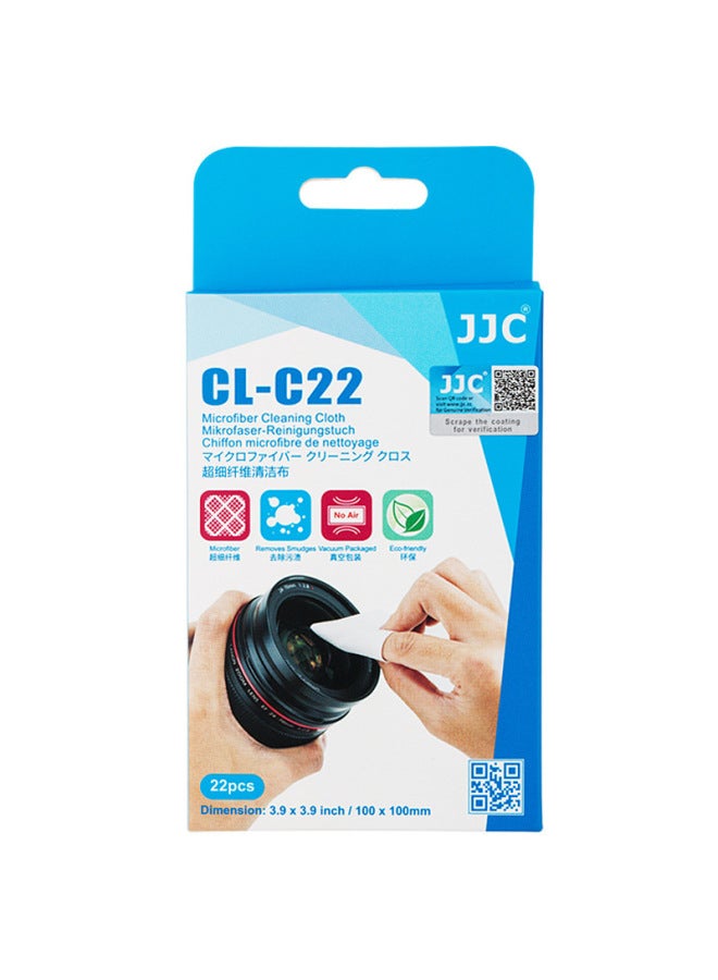 JJC Vacuum Dust-free Camera Lens Cloth Microfiber Cleaning Cloth Mobile Phone Computer Screen Glasses Wiping Cloth-Color:22 Sheets/box  - Image 4