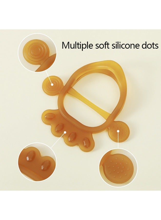 Baby Teething Toys，Soft Silicone Baby Teether for Soothe Babies Sore Gums Stimulating Gums Toys，New Born Breast Feeding Babies 0 to 6 Months