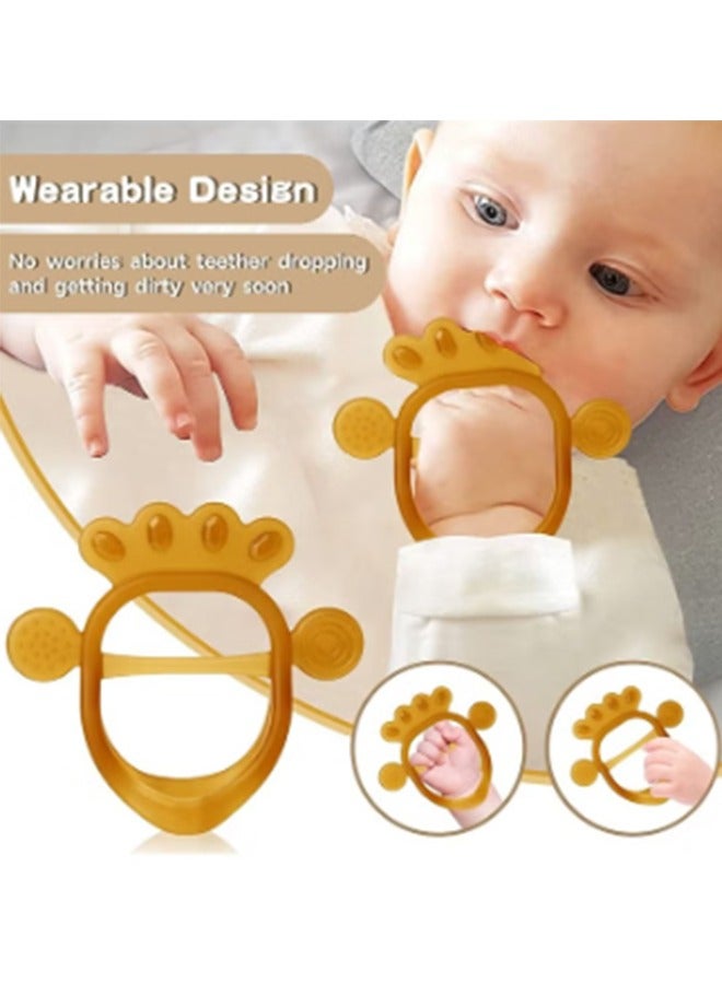 Baby Teething Toys，Soft Silicone Baby Teether for Soothe Babies Sore Gums Stimulating Gums Toys，New Born Breast Feeding Babies 0 to 6 Months