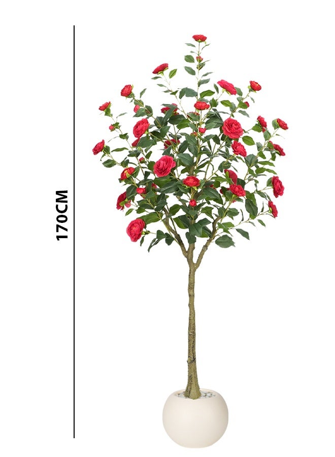 إن كي أكس نبات صناعي مزخرف للاستخدام الداخلي والخارجي، خضرة واقعية للمنزل أو المكتب أو غرفة المعيشة أو الفناء أو ديكور المدخل 170 سم - Image 2