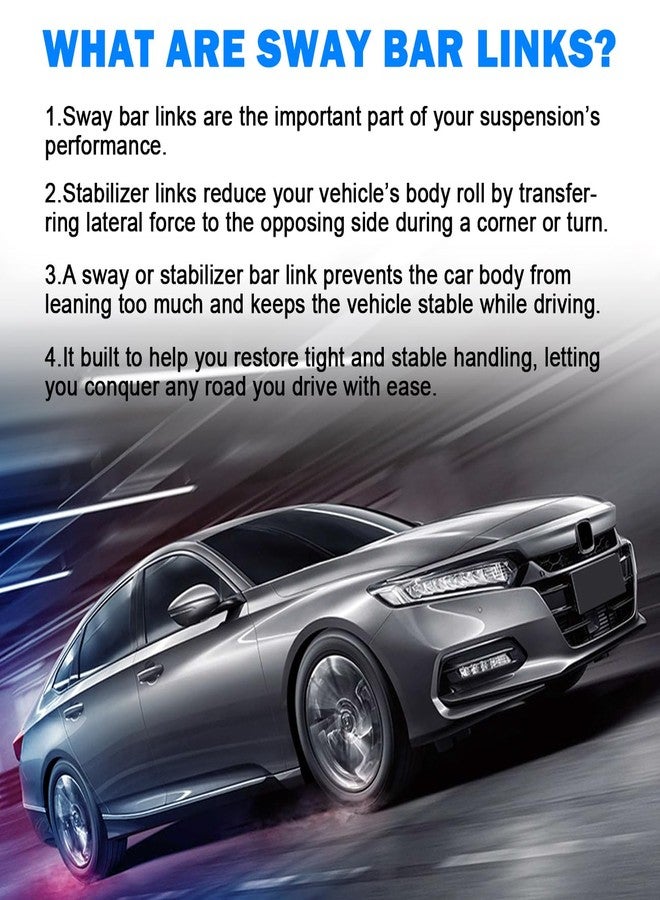 TUCAREST Front Stabilizer Sway Bar Link 2Pcs K750865 Fit For 2018-2024 Ho-nda Accord, 16-24 Civic (No Type R), 20-24 CR-V 2.0L Hybrid /19-24 Ac-ura RDX [# 51320TBAA01 51320TBAA02 101-8507 542-150] - Image 4