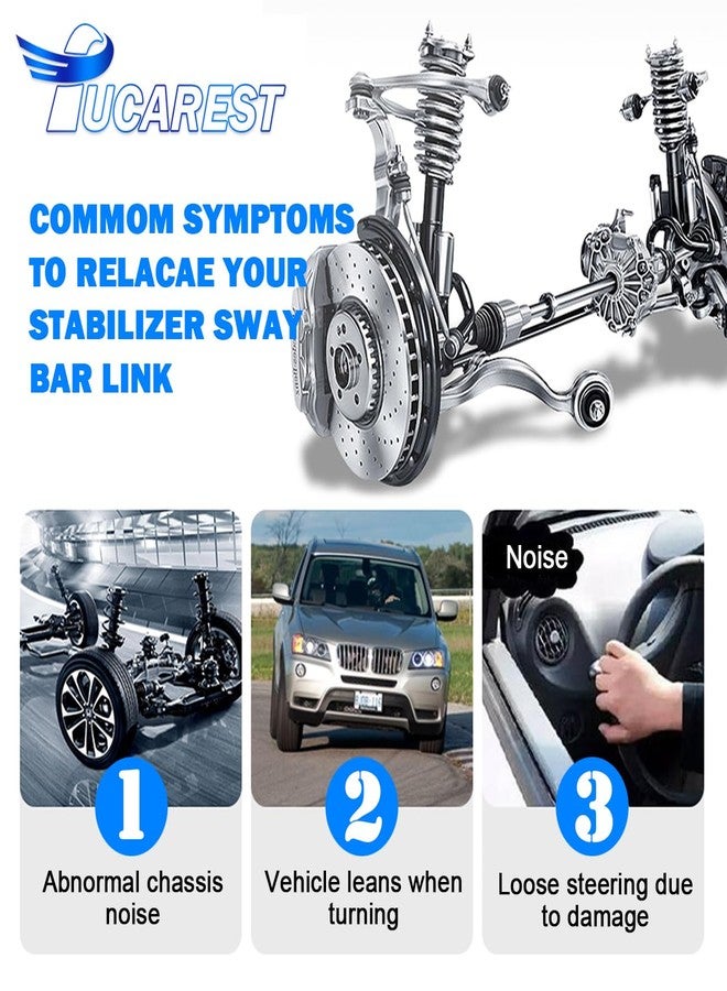 TUCAREST Front Stabilizer Sway Bar Link 2Pcs K750865 Fit For 2018-2024 Ho-nda Accord, 16-24 Civic (No Type R), 20-24 CR-V 2.0L Hybrid /19-24 Ac-ura RDX [# 51320TBAA01 51320TBAA02 101-8507 542-150] - Image 5