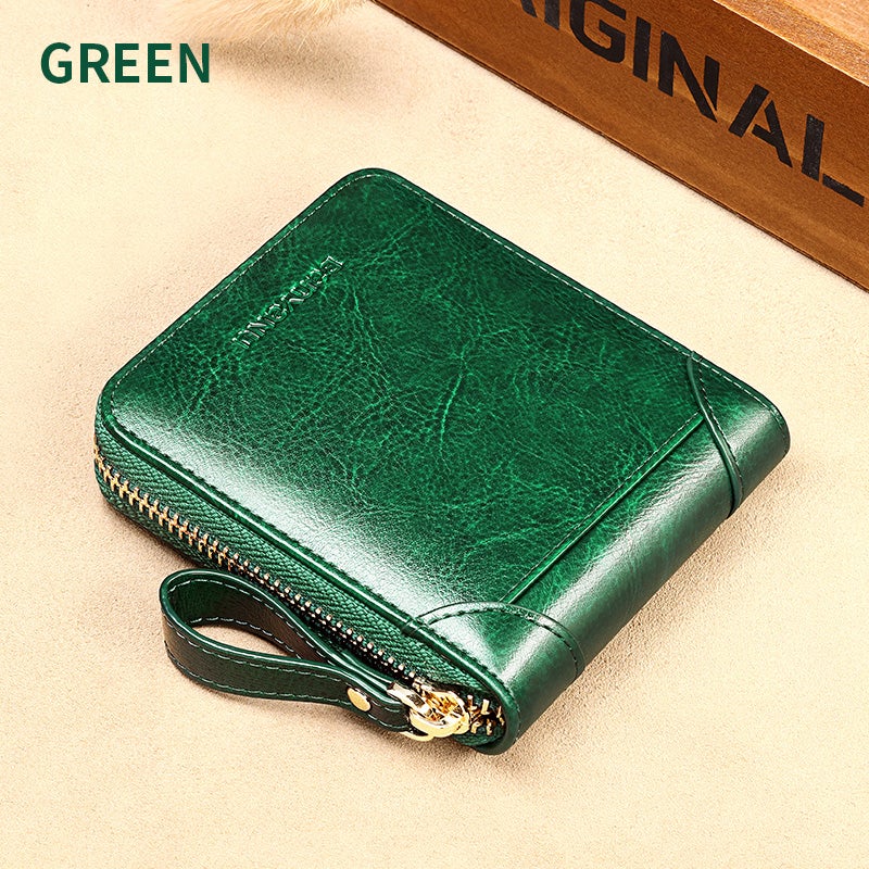 banyanu Women's Genuine Leather Wallet  Short Wallet with RFID Protection - BYN-888 - Image 1