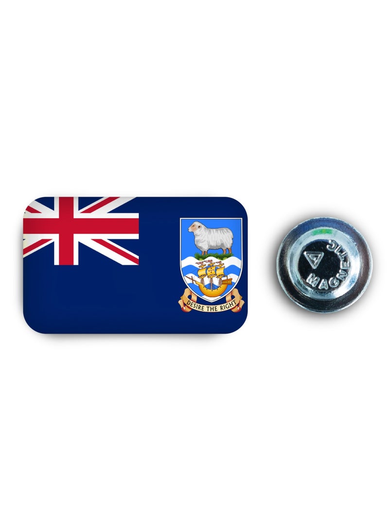 971MEDIA Falkland Islands Flag Magnetic Badge - Image 1