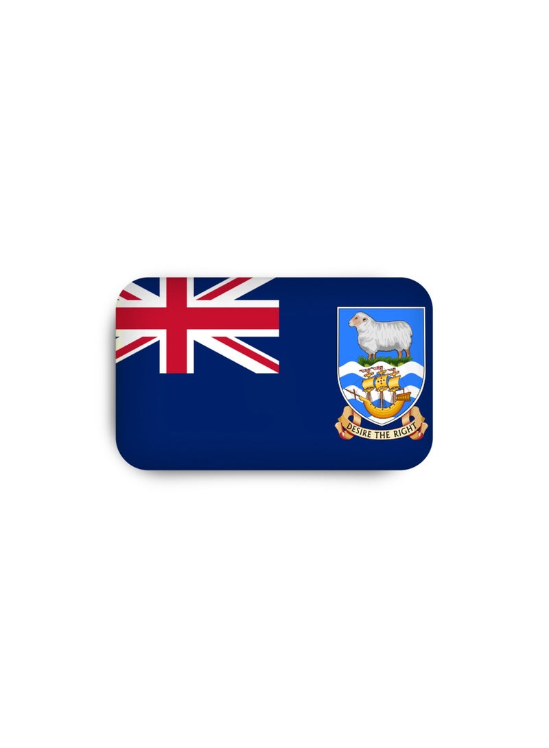 971MEDIA Falkland Islands Flag Magnetic Badge - Image 2