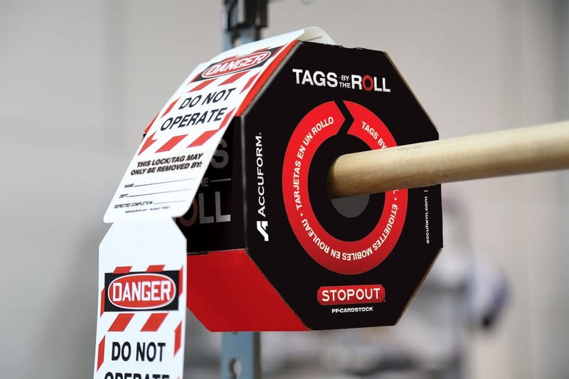 AccuformNMC 250 Lockout Tags by-The-Roll, Danger Do Not Operate Equipment Locked Out by, US Made OSHA Compliant Tags, Waterproof PF-Cardstock, Resists Tears, 6.25"x3", TAR472 - Image 4