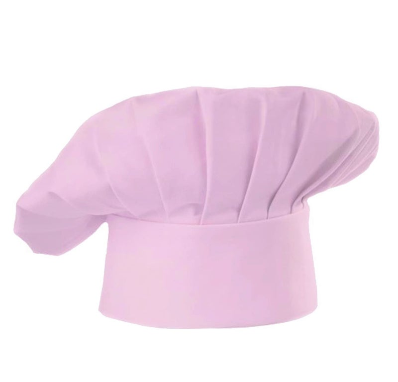 Hyzrz Chef Hat Adult Adjustable Elastic Baker Kitchen Cooking Chef Cap (Pink) - Image 4