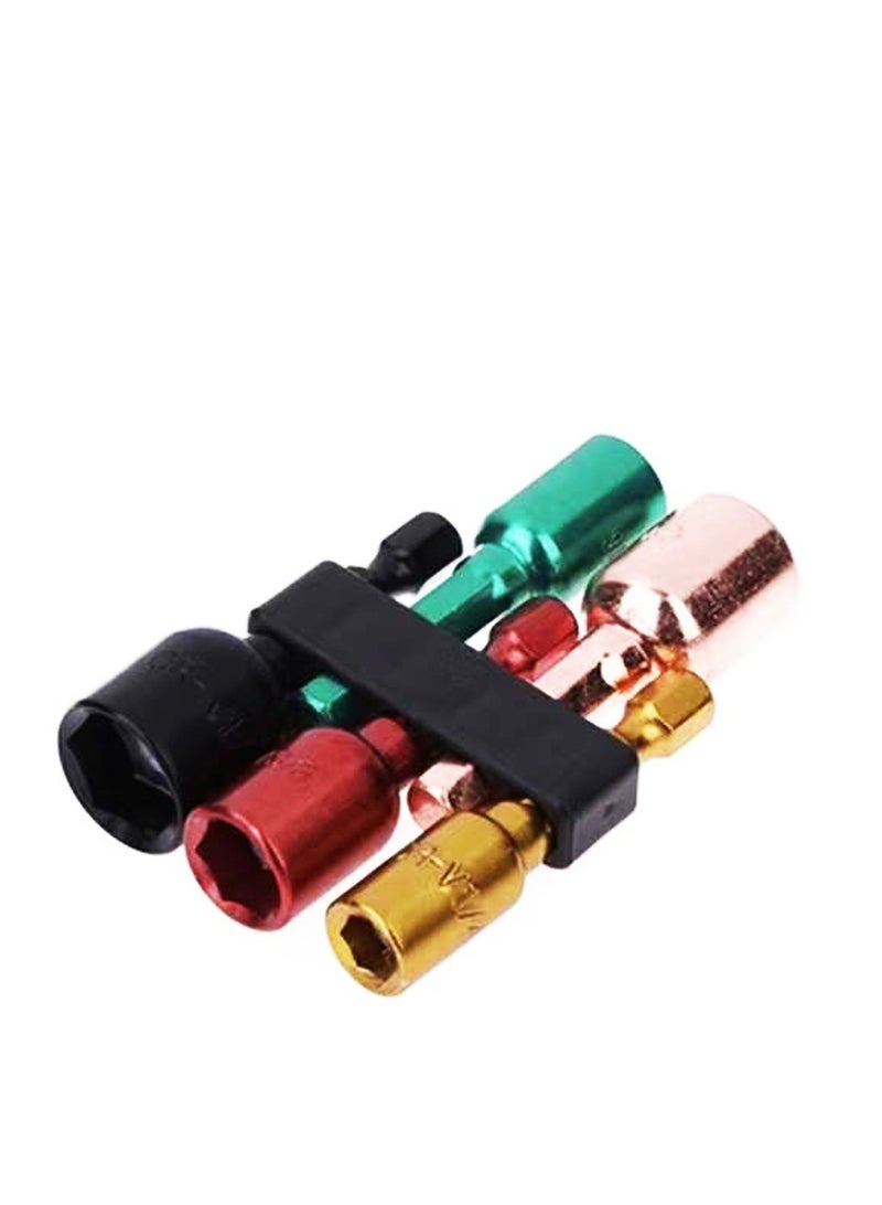 يا كومز مجموعة سائق المكسرات المغناطيسية لمحفرة التأثير SAE Yakumuz 5PCS 1/4 "سائق الطاقة محول المقبس الستة محولات المسامير مجموعة إعدادات المكسرات للتغيير السريع تشاك ، مسمار كهربائية ، حفرات يدوية  - Image 3