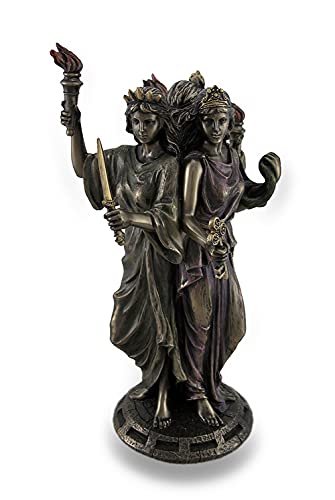 Veronese Designs Veronese Designs 8 14 Tall Hecate Greek Triple Goddess of Magic Statue Cold Cast Resin Antique Bronze Finish Moon Goddess Sculpture 