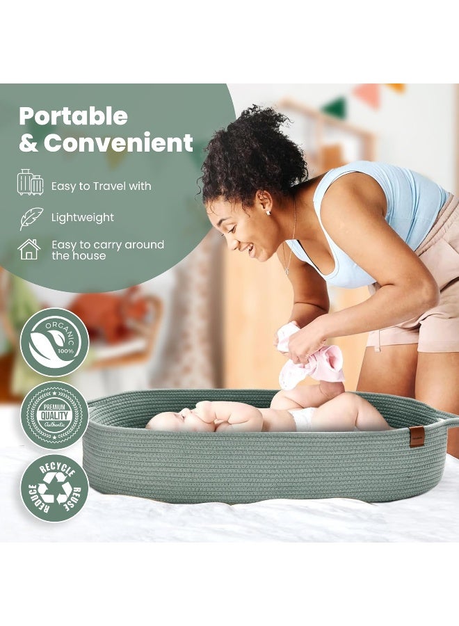 PeraBella Baby Changing Basket (Lily Green) - Image 2