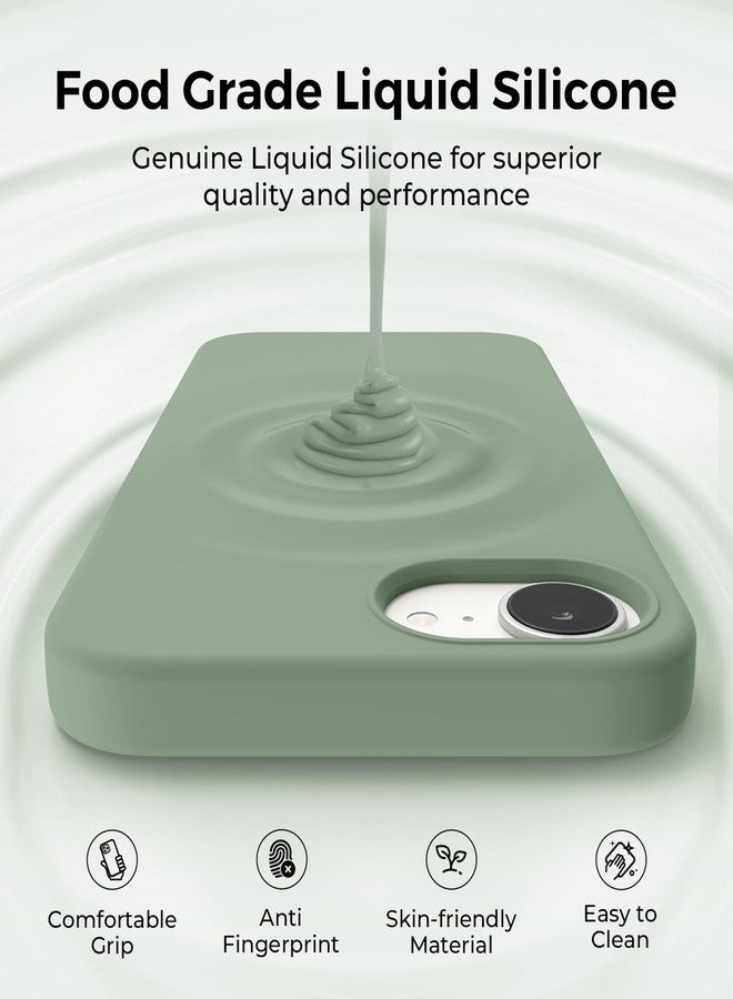 AOTESIER iPhone 16e Case, iPhone 16e Case, Food Grade Silicone Shockproof Military Grade Case for iPhone 16E 2025 6.1 inch with Anti-Scratch Microfiber Lining Inside, Green - Image 4