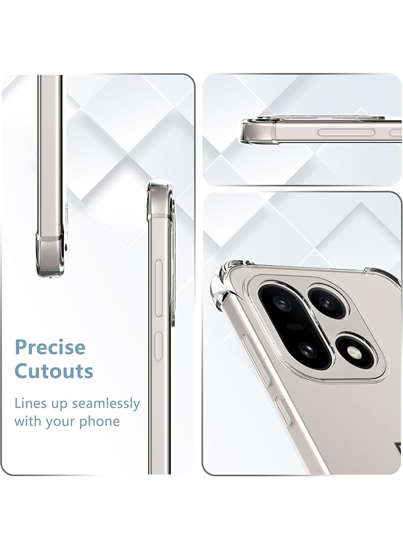 Case Up Clear Case for OnePlus 15 Shock-Absorption TPU Cell Phone Cover with Reinforced Corners, Soft Flexible & Crystal Clear Protective Bumper Case - Image 4