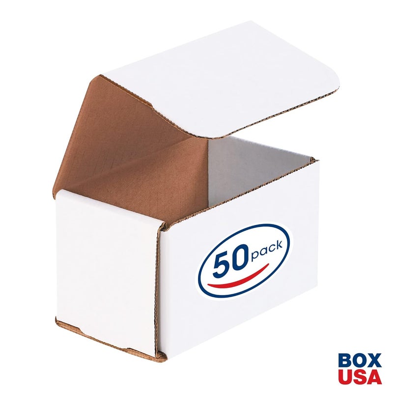 BOX USA BM533 5"L x 3"W x 3"H، أبيض (عبوة من 50) - Image 2