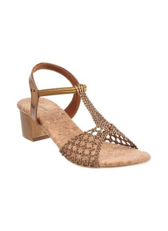 Mochi Mochi Women Ant Gold Block Heel Sandal UK/5 EU/38 (40-7)  - Image 2