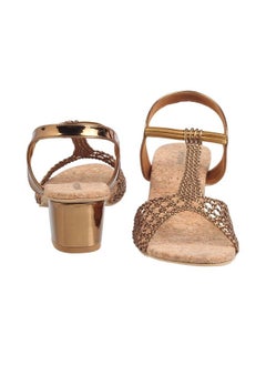 Mochi Mochi Women Ant Gold Block Heel Sandal UK/5 EU/38 (40-7)  - Image 5