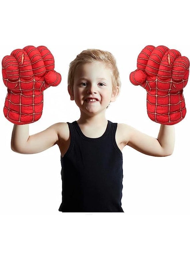 1 زوج من القفازات الملاكمة للأطفال الفاخرة ، القفازات القبضة الكسرة للأطفال كوسبلاي لفتاة ولد عيد الميلاد لوازم عيد الميلاد هالوين زي هالوين (الأحمر) - Image 4