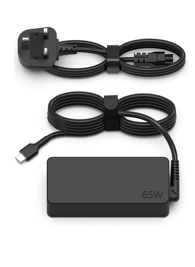 ماركة غير محددة 65 واط USB C Chromebook شحن سريع كابل إمداد الطاقة محول متوافق على نطاق واسع مع الأجهزة المتعددة مع واجهة Type-c  - Image 1
