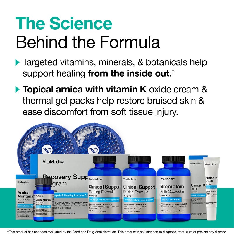 VitaMedica | Ultimate Recovery Bundle | Surgery Prep | Wound Healing | Supplements | Arnica K Oxide Cream | Hot Cold Packs | 30 Day Supply | Arnica Montana | Bromelain | Vitamin A | B Complex - Image 4