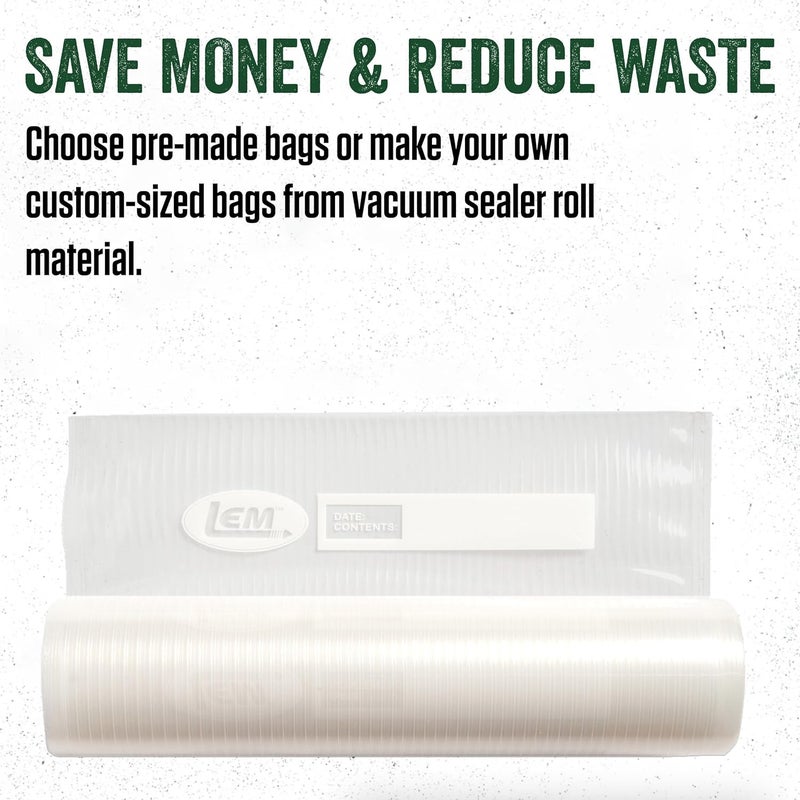 LEM Products MaxVac Combo Pack of Vacuum Sealer Bags and Rolls Compatible with Major Vacuum Sealer Brands - Image 3