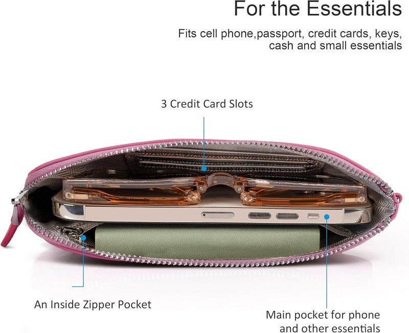 befen Genuine Leather Wristlet Clutch RFID Blocking Bag Cell Phone Wallet Purse Wristlet Wallet Purses and Handbags for Women - Image 4