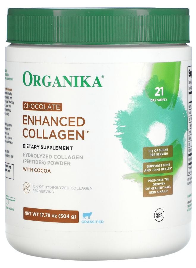 Organika Enhanced Collagen Chocolate 17.78 oz (504 g)