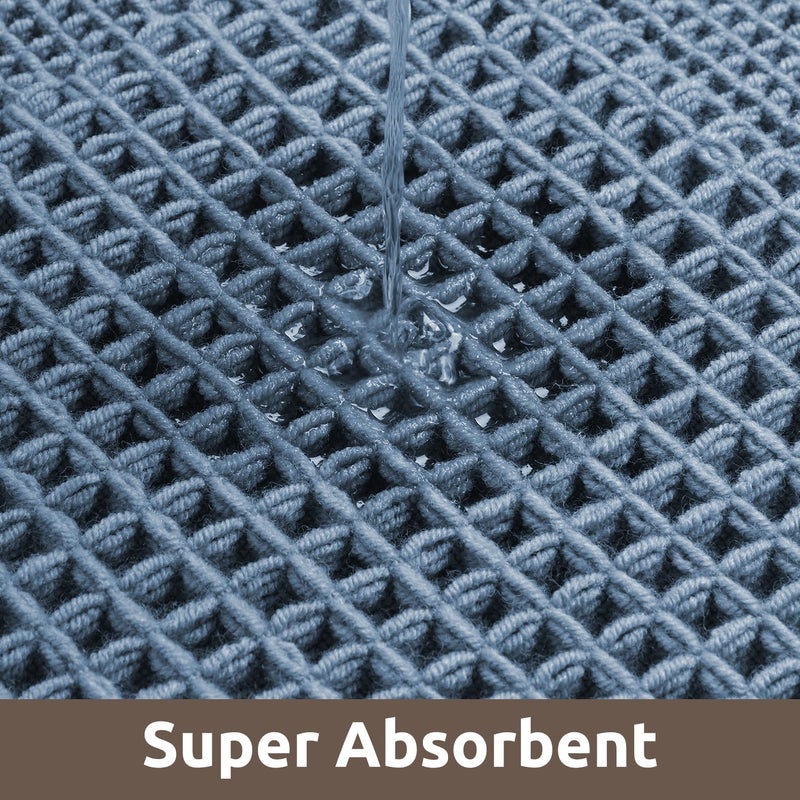 AMOAMI أموامي وافل حمام الحمام امتصاص الحمام للحمام غير القابل للانزلاق سجاد الحمام مع شرابات البوهو ناع - Image 4