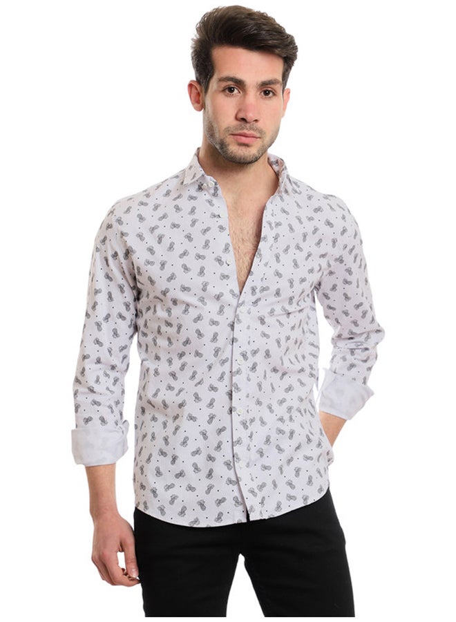 WHITE RABBIT Buttons Down Pineapple Long Sleeves Shirt - Image 1