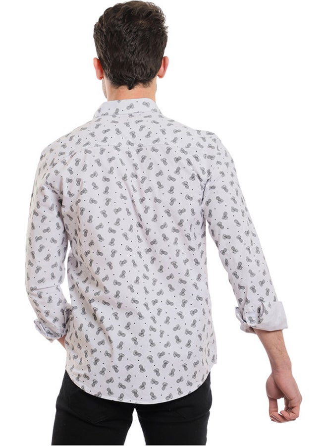 WHITE RABBIT Buttons Down Pineapple Long Sleeves Shirt - Image 3