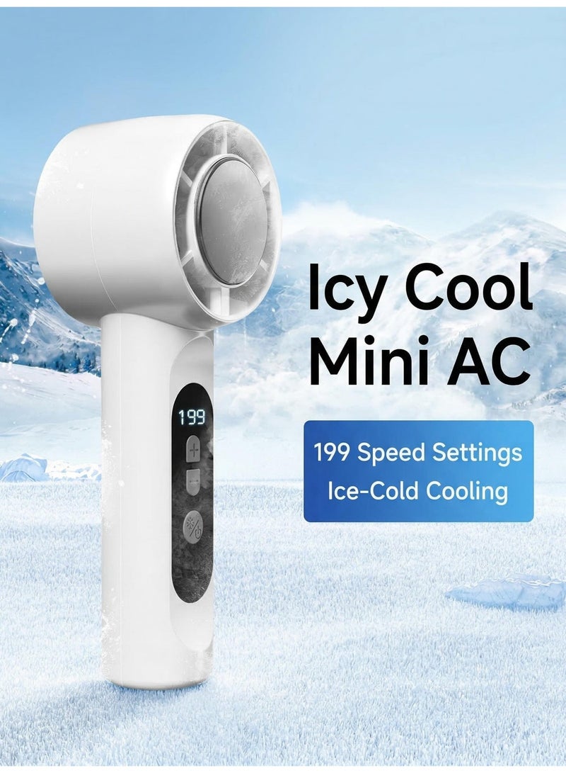 Portable Handheld Cooling Fan with Digital Display, Lightweight Personal Fan for Travel & Daily Use - Image 1